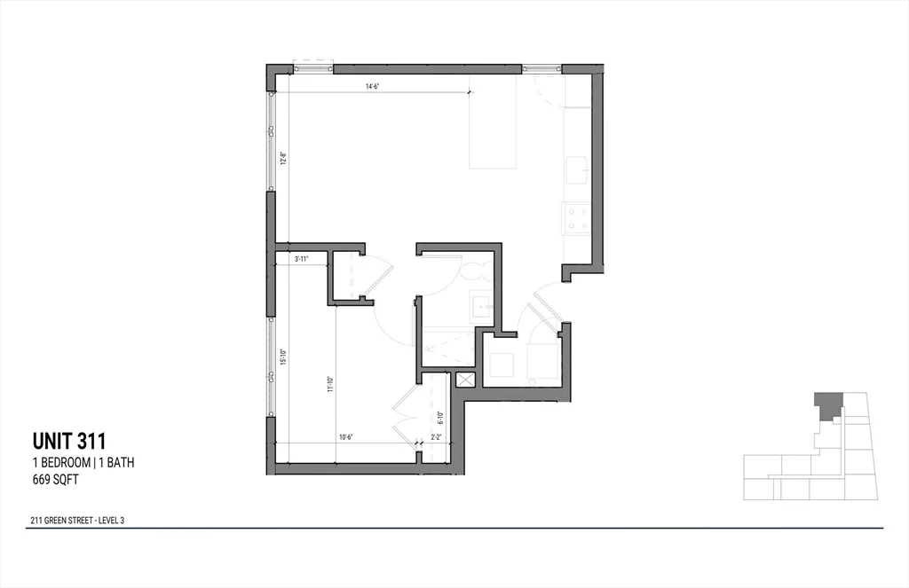 1 bed, 1 bath apartment for rent at 211 Green St Unit 311, Jamaica Plain — photo 10 of 10