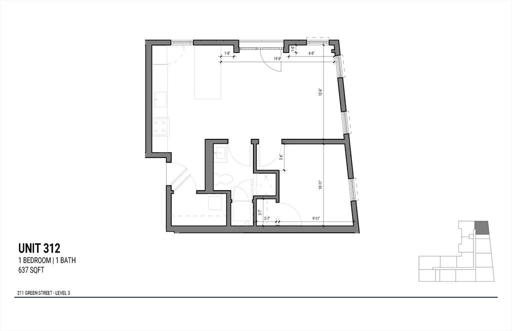 1 bed, 1 bath apartment for rent at 211 Green St Unit 312, Jamaica Plain — photo 10 of 10