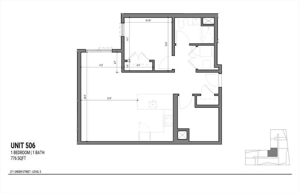 1 bed, 1 bath apartment for rent at 211 Green St Unit 506, Jamaica Plain — photo 12 of 12