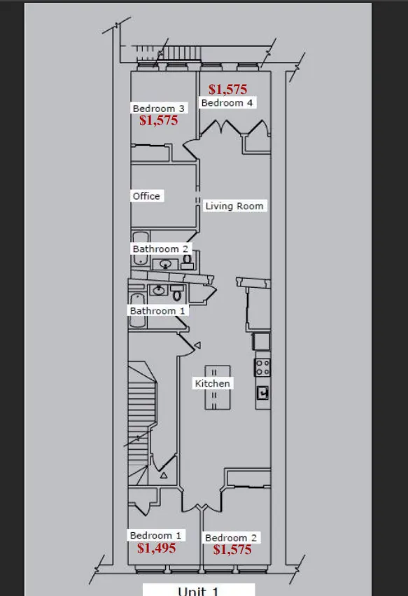 4 bed, 2 bath apartment for rent at 220-222 Tremont St Unit 1, Boston Downtown