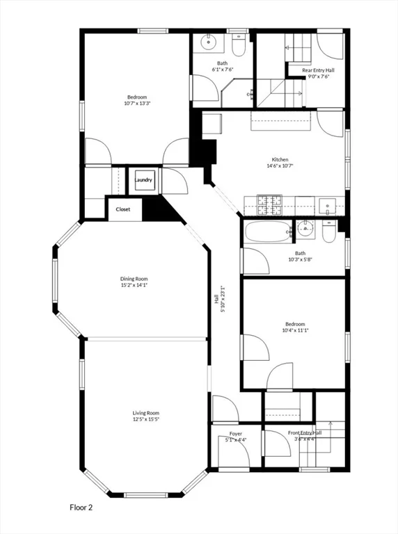 2 bed, 2 bath apartment for rent at 228 Langley Rd Unit 1, Newton Center — photo 12 of 12