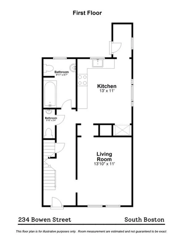 3 bed, 1 bath apartment for rent at 234 Bowen St, South Boston — photo 11 of 12