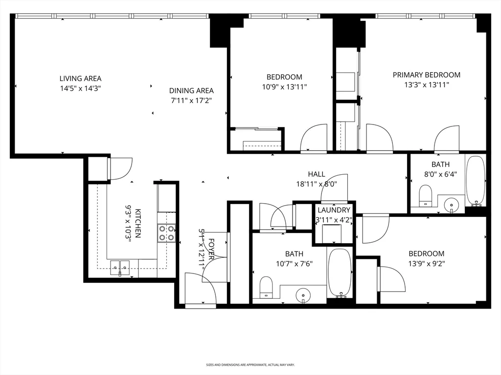 3 bed, 2 bath apartment for rent at 234 Causeway St Unit 1012, North End — photo 25 of 25
