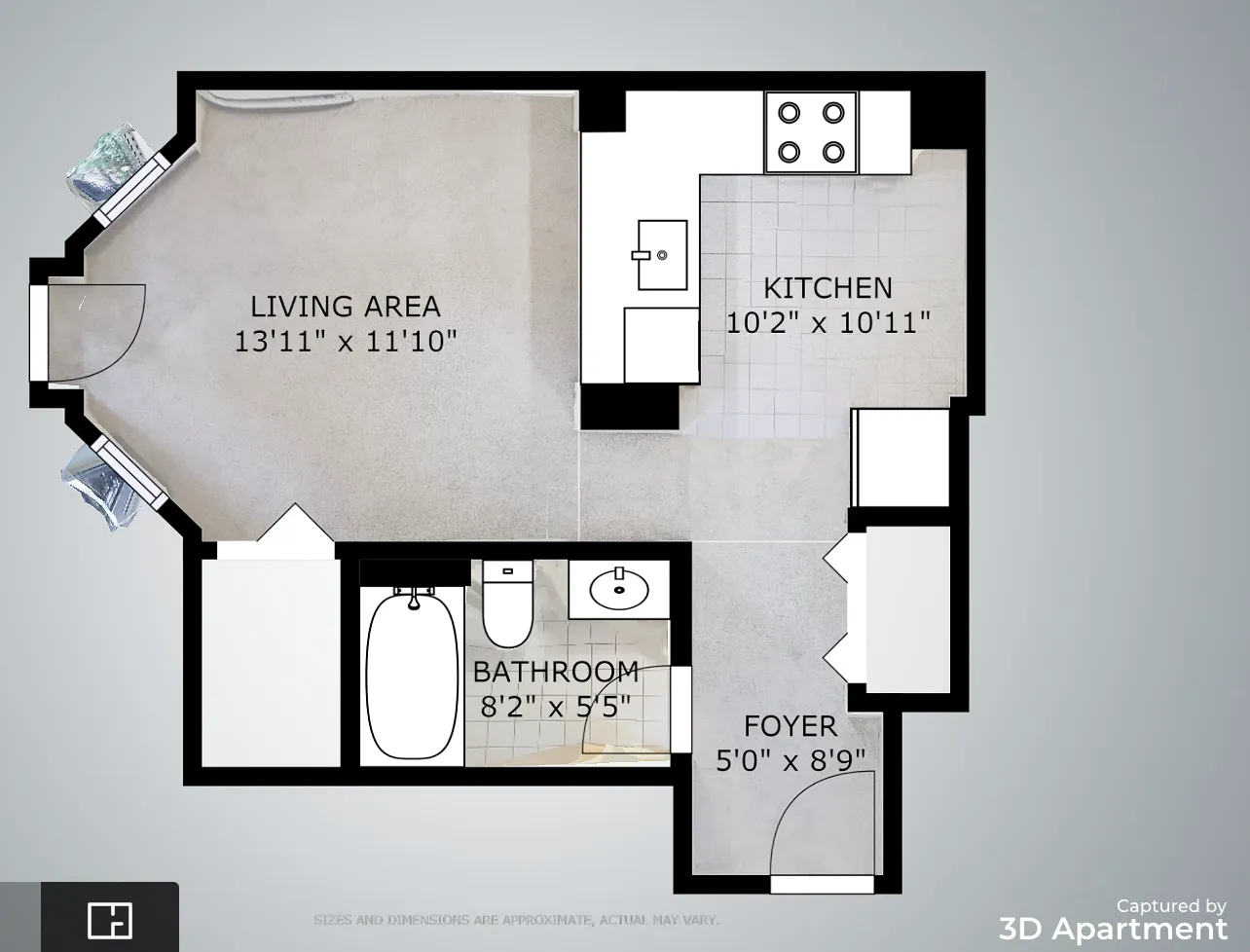 Studio bed, 1 bath apartment for rent at 24 Queensberry St Unit B, Fenway — photo 9 of 12