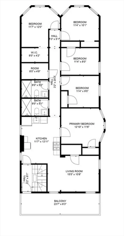 5 bed, 2 bath apartment for rent at 247 L St Unit 2, South Boston — photo 24 of 24