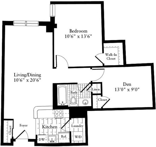 1 bed, 1 bath apartment for rent at 25 Crescent St Unit 110, South Side — photo 2 of 12