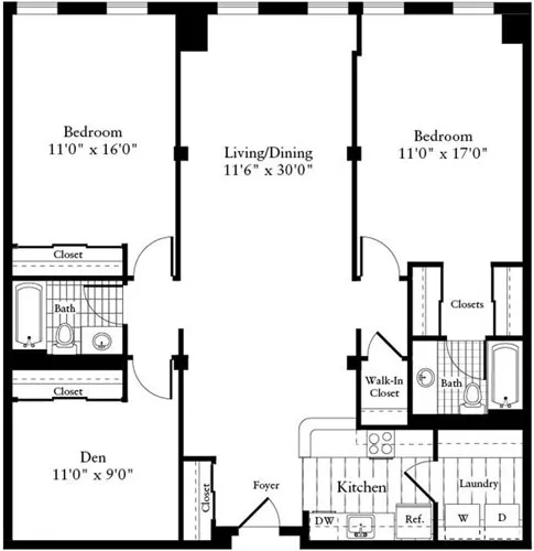 2 bed, 2 bath apartment for rent at 25 Crescent St Unit 268, South Side