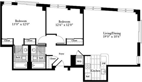 2 bed, 1 bath apartment for rent at 25 Crescent St Unit 567, South Side