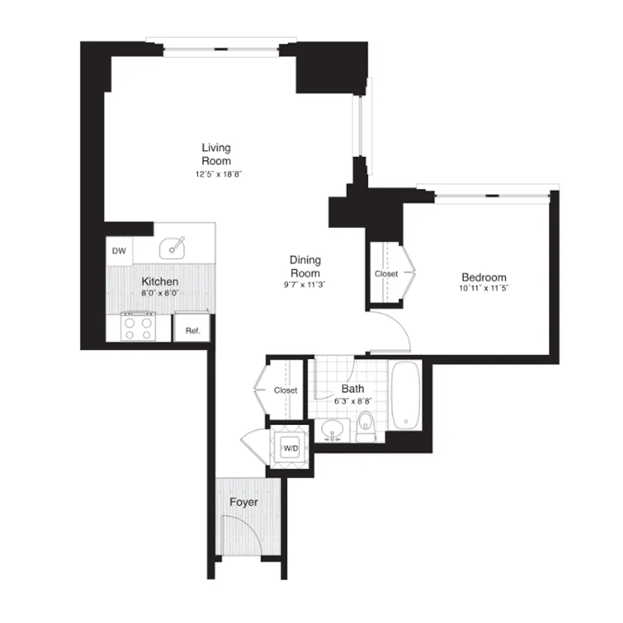 1 bed, 1 bath apartment for rent at 250 1st Ave Unit 1-0233, Charlestown — photo 1 of 4