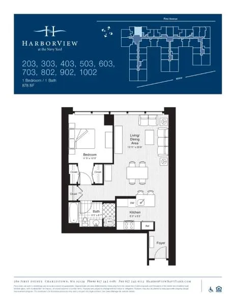 1 bed, 1 bath apartment for rent at 250 1st Ave Unit 1-0303, Charlestown — photo 8 of 8