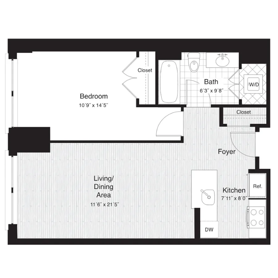1 bed, 1 bath apartment for rent at 250 1st Ave Unit 1-0620, Charlestown — photo 1 of 4