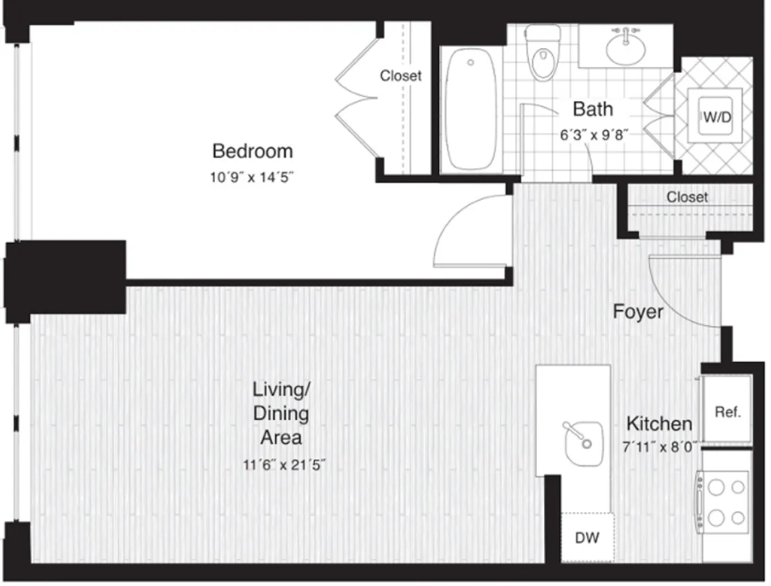 1 bed, 1 bath apartment for rent at 250 1st Ave Unit 1-0620, Charlestown — photo 4 of 4