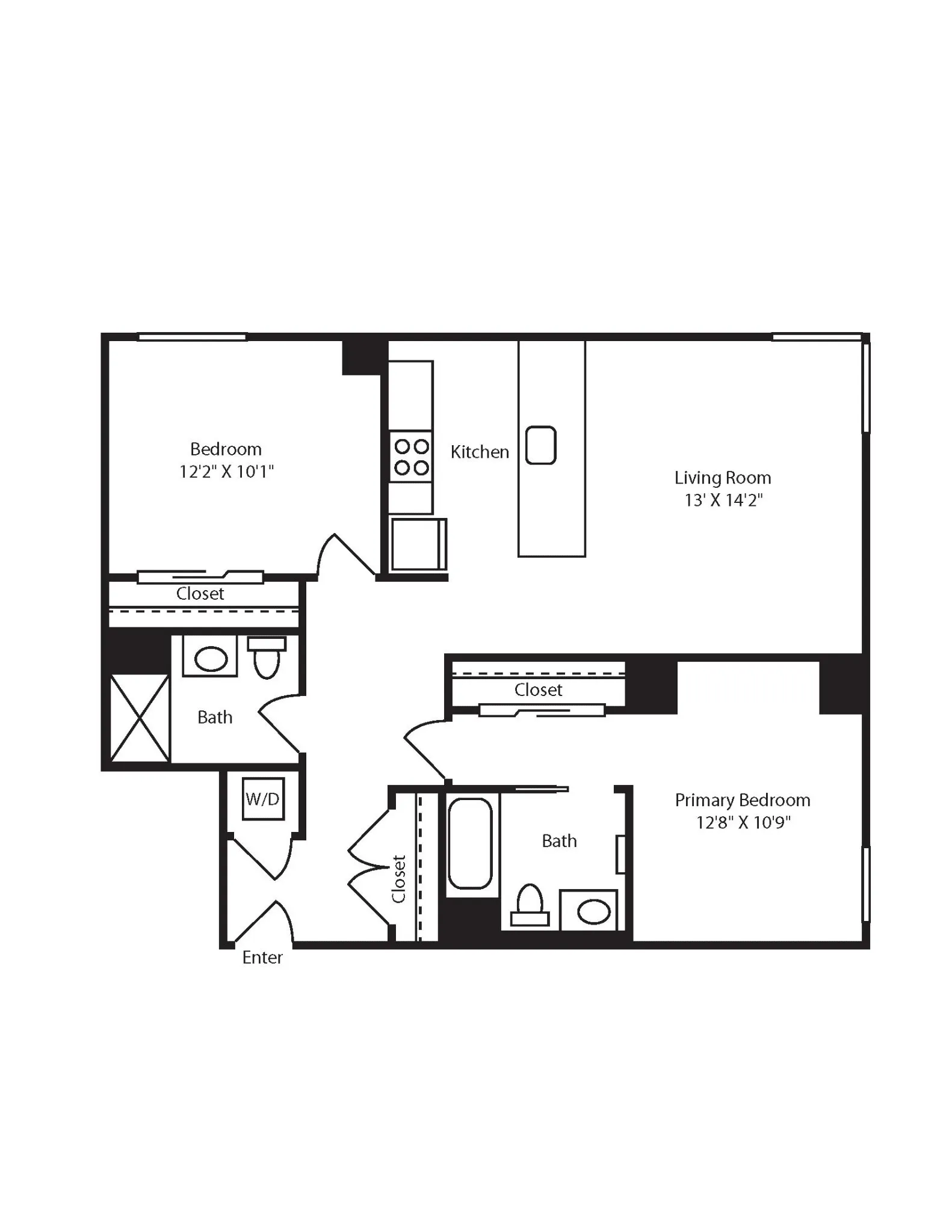 2 bed, 2 bath apartment for rent at 250 Kendall St Unit 705, East Cambridge