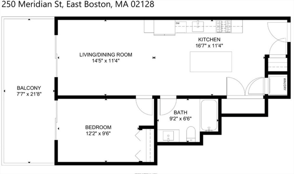 1 bed, 1 bath apartment for rent at 250 Meridian St Unit 202, East Boston — photo 12 of 12