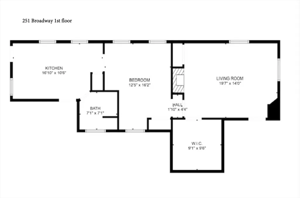 1 bed, 1 bath apartment for rent at 251 Broadway Unit 1, The Port