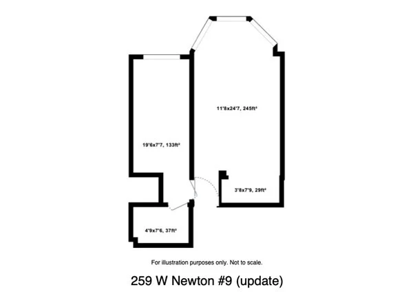 1 bed, 1 bath apartment for rent at 259 West Newton St Unit 9, Back Bay — photo 7 of 7