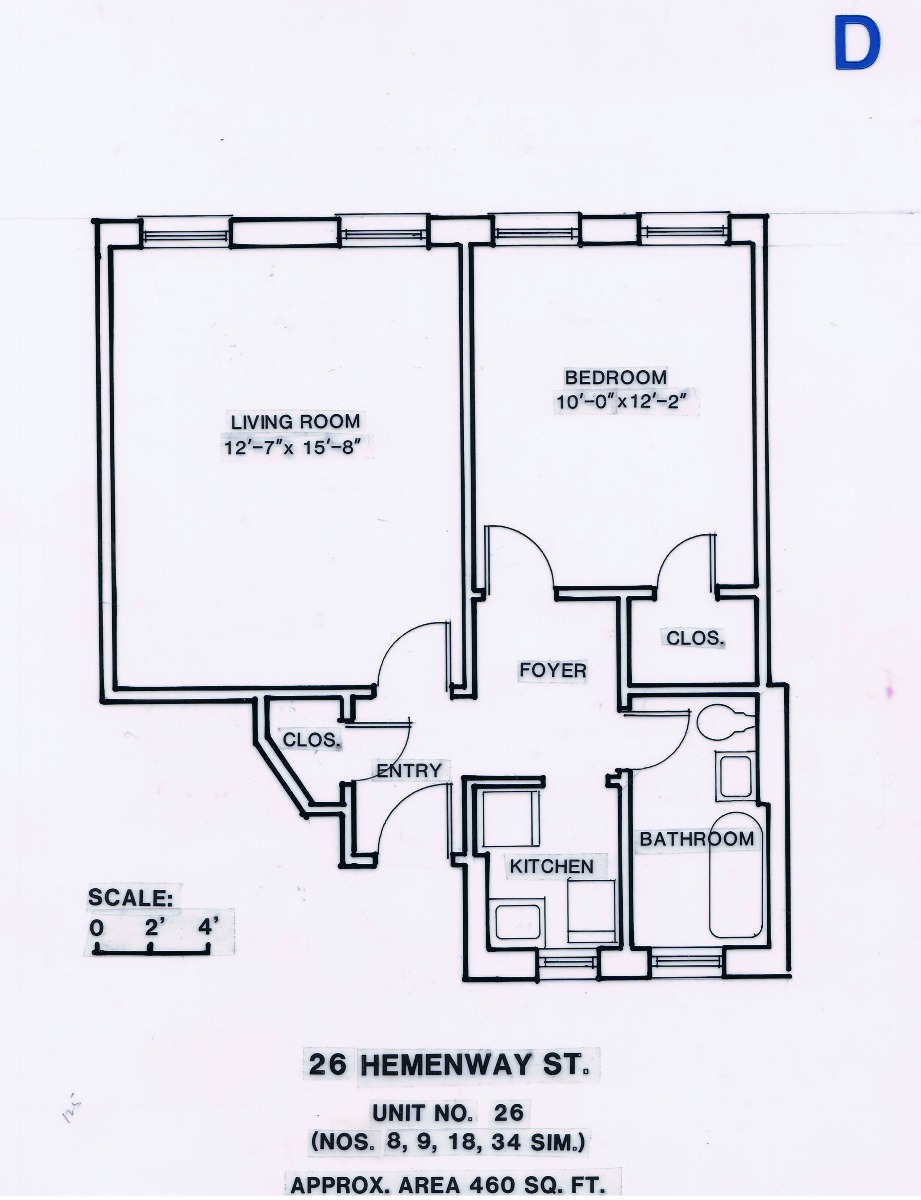 2 bed, 1 bath apartment for rent at 26 Hemenway St Unit 34, Fenway — photo 9 of 9
