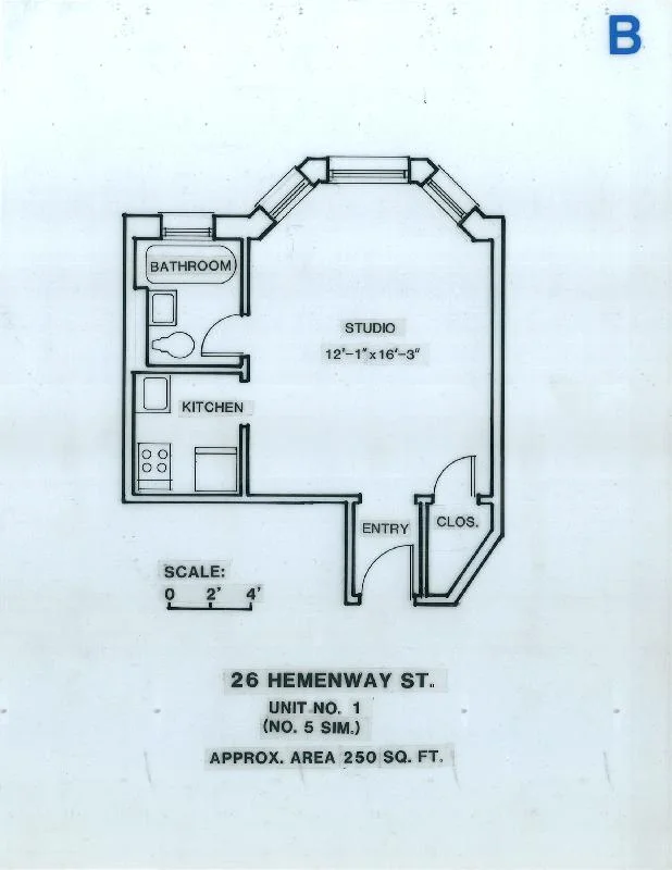 Studio bed, 1 bath apartment for rent at 26 Hemenway St Unit 5, Fenway — photo 2 of 3