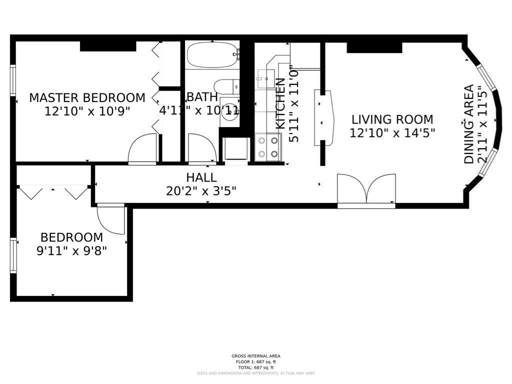 2 bed, 1 bath apartment for rent at 26 Worcester Sq Unit 2, South End — photo 20 of 20