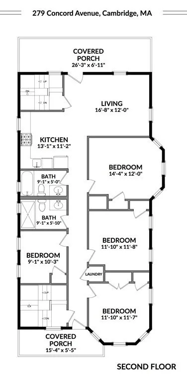4 bed, 2 bath apartment for rent at 279 Concord Ave Unit 2, Neighborhood Nine — photo 5 of 30