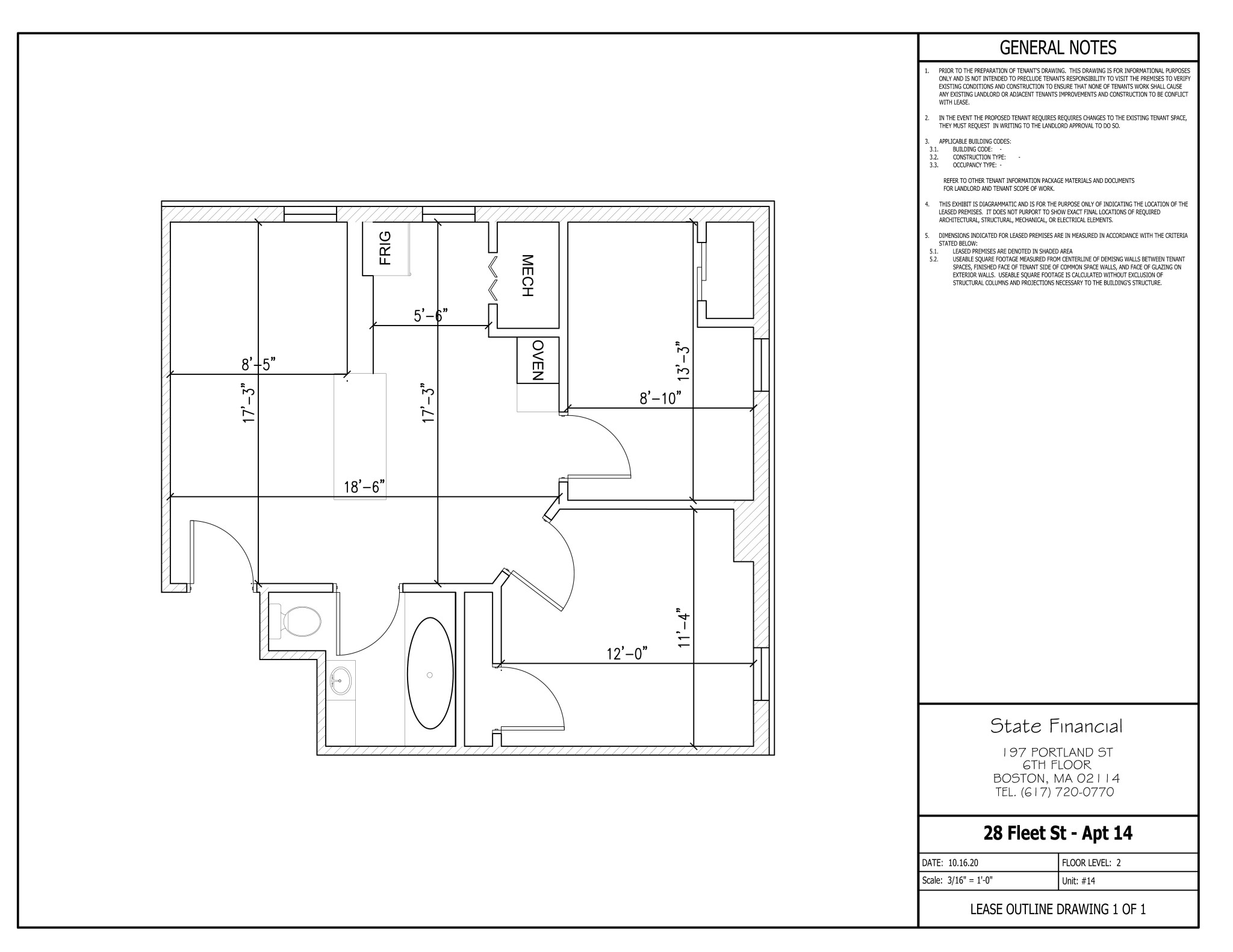 2 bed, 1 bath apartment for rent at 28 Fleet St Unit 14, North End