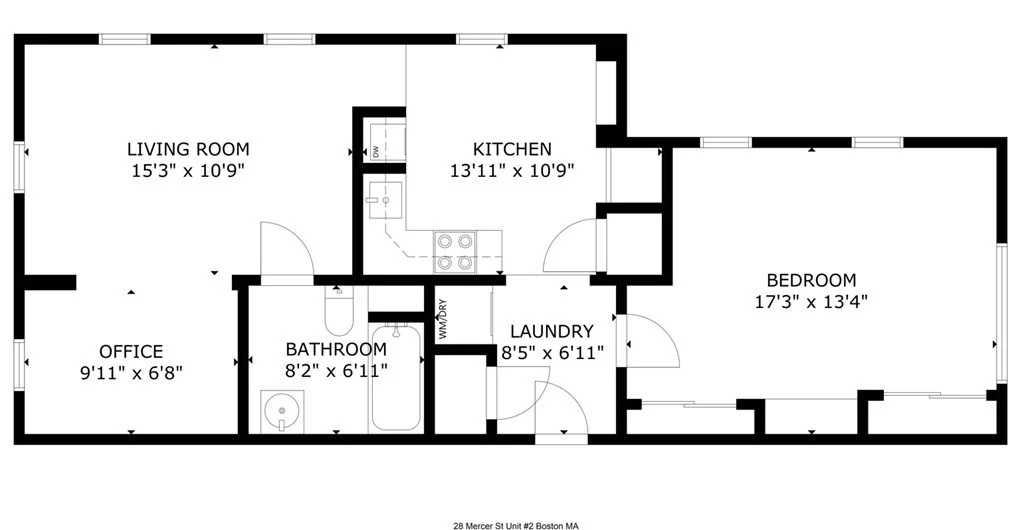 1 bed, 1 bath apartment for rent at 28 Mercer Unit 2, South Boston — photo 18 of 23