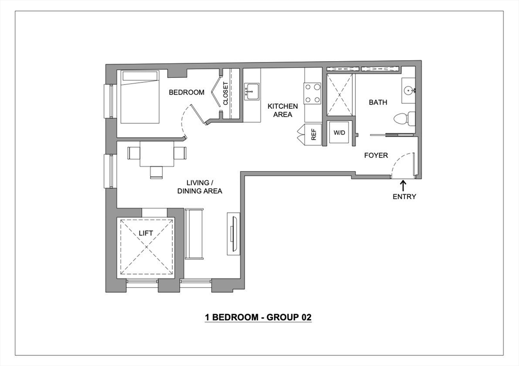 1 bed, 1 bath apartment for rent at 281 Franklin St Unit 301, Faneuil — photo 4 of 7