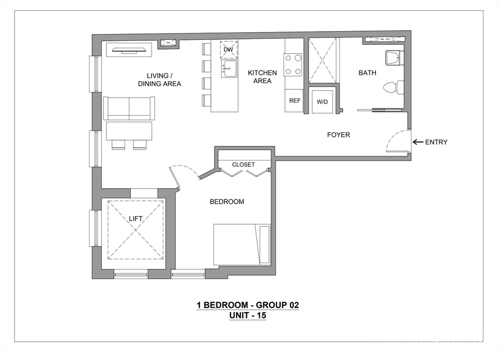 1 bed, 1 bath apartment for rent at 281 Franklin St Unit 401, Boston Downtown — photo 4 of 5