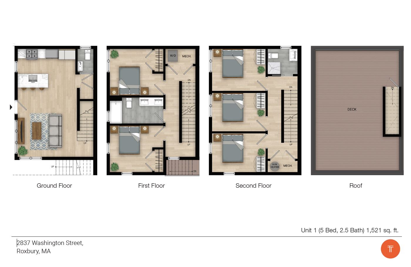 5 bed, 2.5 bath apartment for rent at 2837 Washington St Unit 1A, Roxbury — photo 9 of 9