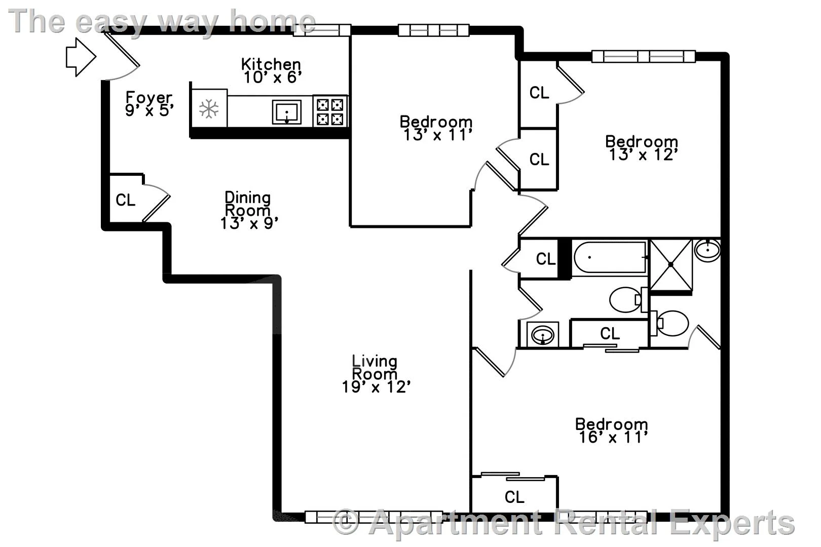 3 bed, 2 bath apartment for rent at 287 Harvard St Unit 43, Central Square — photo 10 of 13
