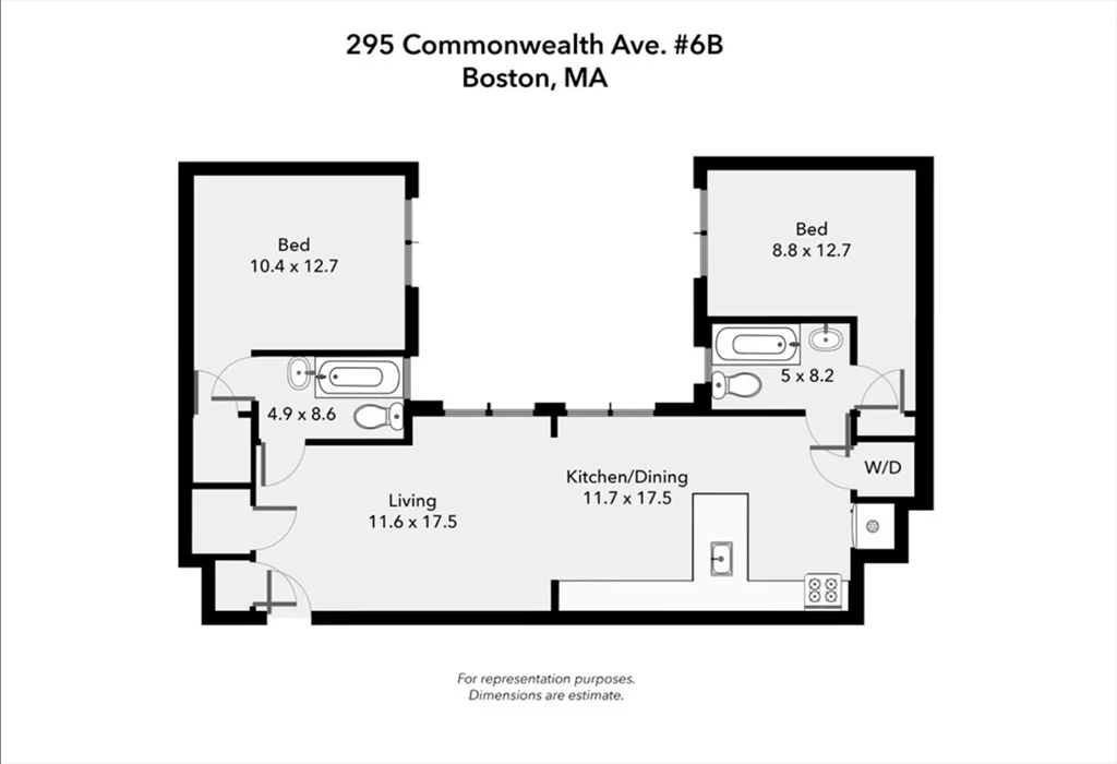 2 bed, 2 bath apartment for rent at 293-295 Commonwealth Ave Unit 6B, Back Bay — photo 14 of 14