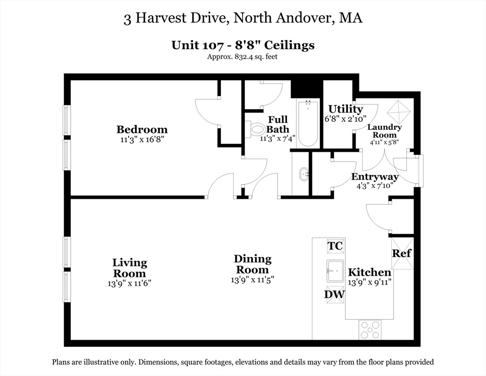1 bed, 1 bath apartment for rent at 3 Harvest Dr Unit 107, North Andover — photo 5 of 32