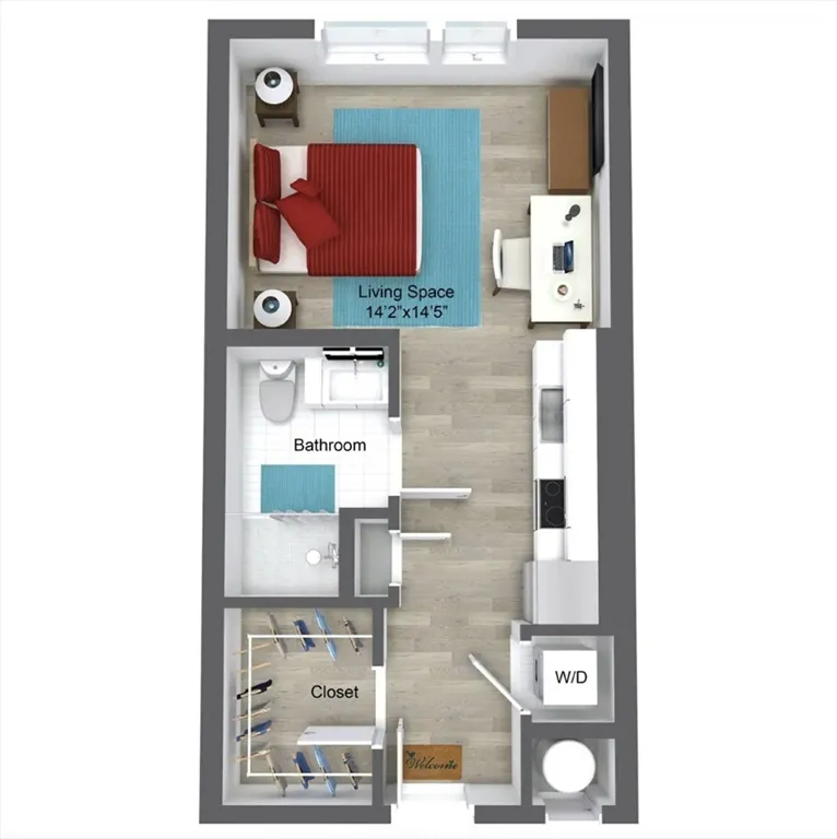Studio bed, 1 bath apartment for rent at 3 Hawkins St Unit 408, Union Square — photo 11 of 11