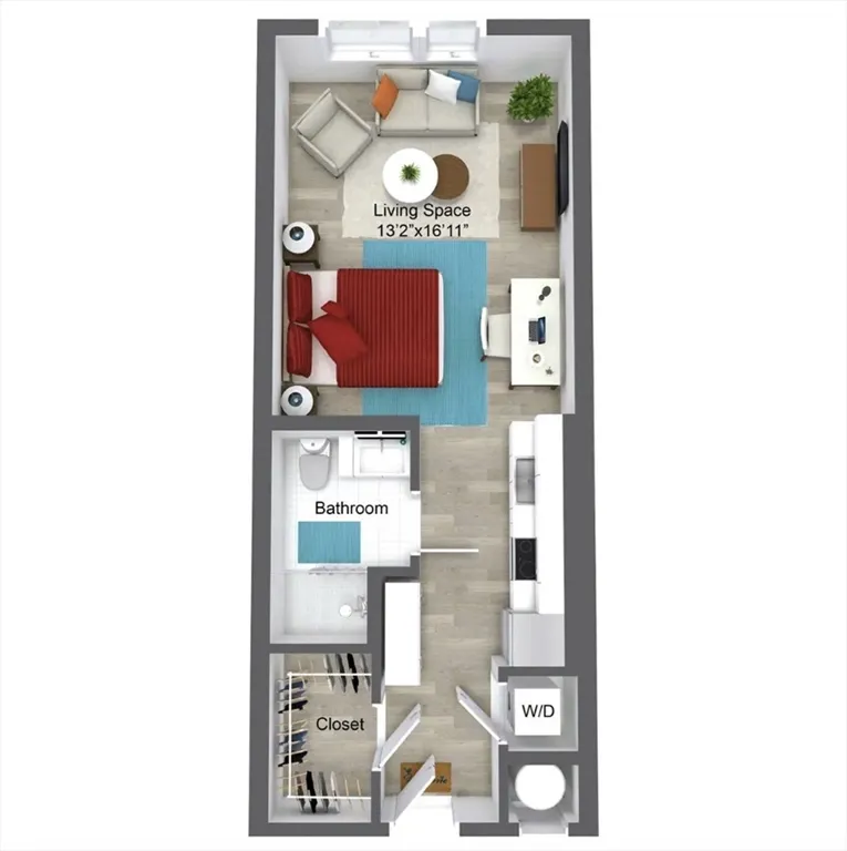 Studio bed, 1 bath apartment for rent at 3 Hawkins St Unit 412, Union Square — photo 10 of 10