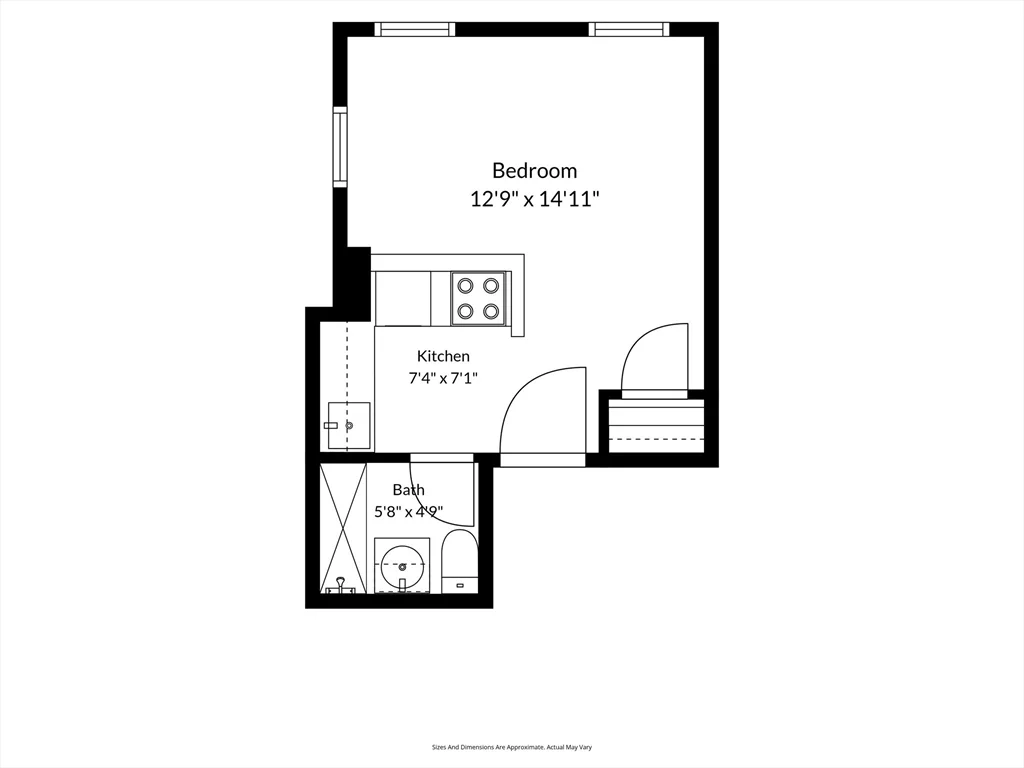 Studio bed, 1 bath apartment for rent at 3 Saint Charles St Unit 8, South End — photo 7 of 7