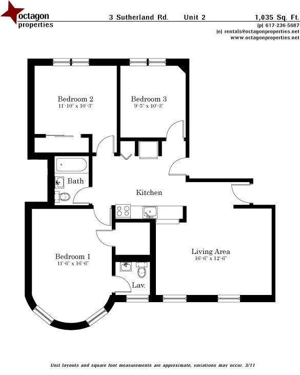 3 bed, 1.5 bath apartment for rent at 3 Sutherland Rd Unit 2, Brighton — photo 12 of 12