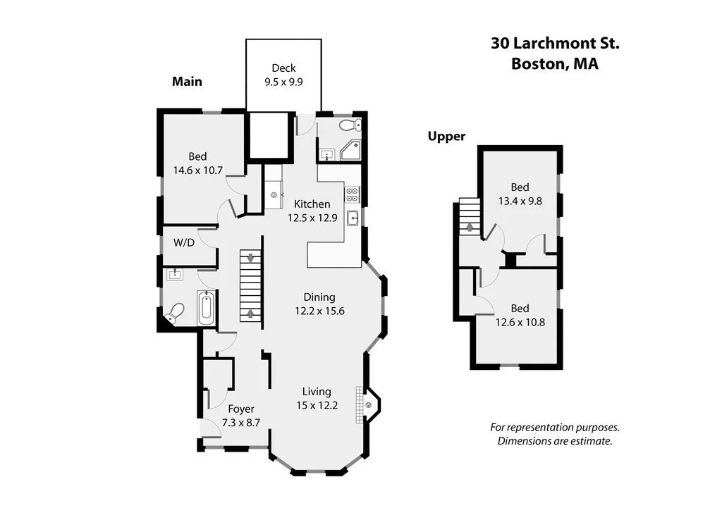3 bed, 2 bath apartment for rent at 30 Larchmont St Unit 1, Dorchester — photo 11 of 13