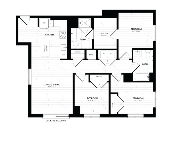 3 bed, 2 bath apartment for rent at 301 Guest St Unit 530, Allston