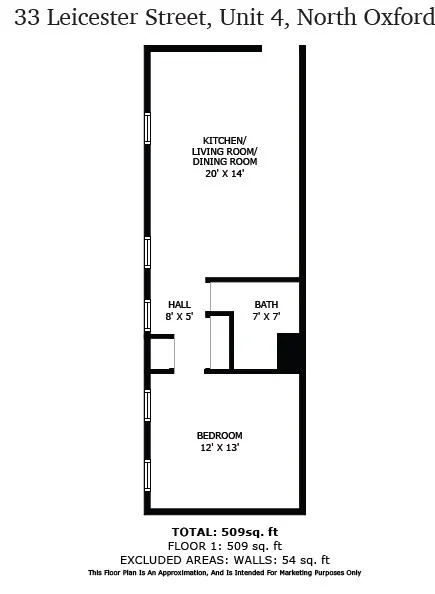 1 bed, 1 bath apartment for rent at 31-33 Leicester St Unit 4, Oxford — photo 3 of 16