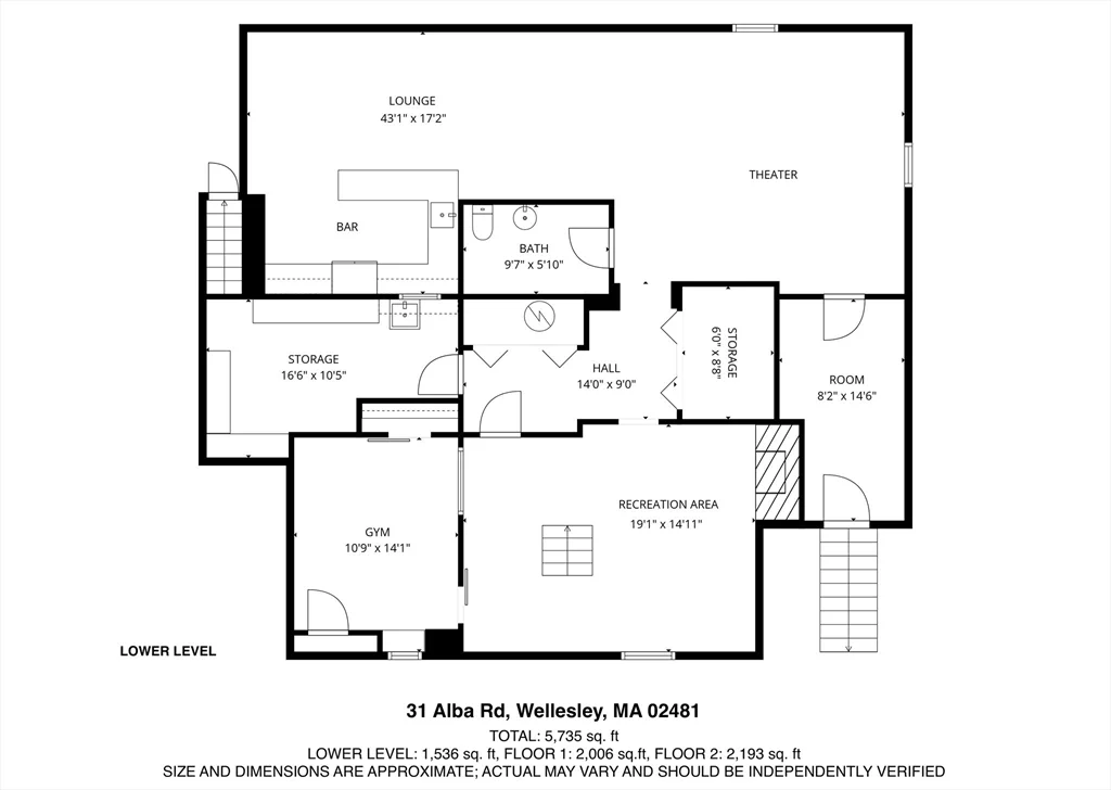 5 bed, 4+ bath apartment for rent at 31 Alba Rd, Wellesley — photo 32 of 32