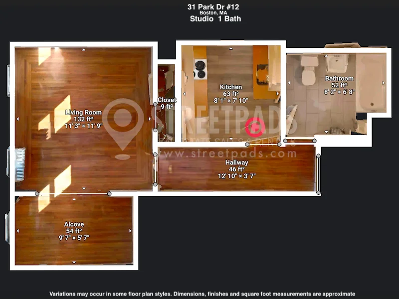 Studio bed, 1 bath apartment for rent at 31 Park Dr Unit 12, Fenway — photo 23 of 24