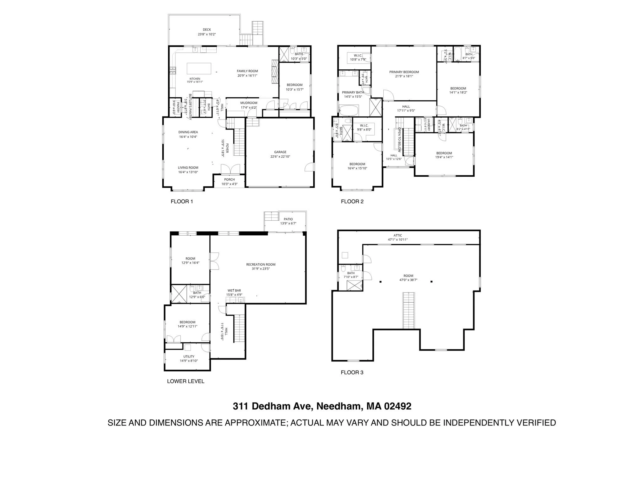 6 bed, 4+ bath apartment for rent at 311 Dedham Ave Unit 311, Needham — photo 37 of 37