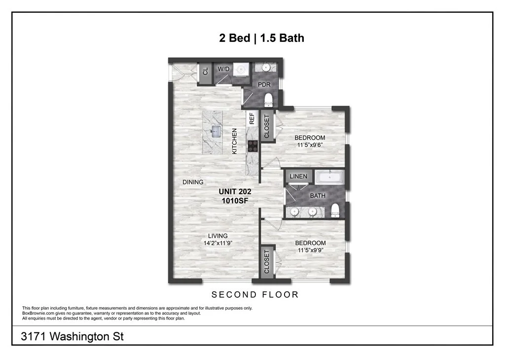 2 bed, 1 bath apartment for rent at 3171 Washington St Unit 202, Jamaica Plain — photo 11 of 12