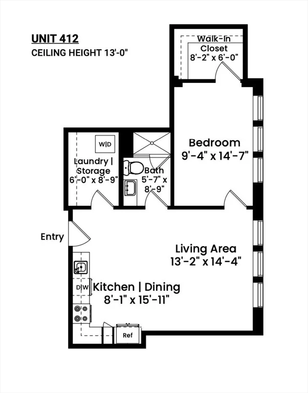 1 bed, 1 bath apartment for rent at 319 A St Unit 412, Seaport District — photo 12 of 20