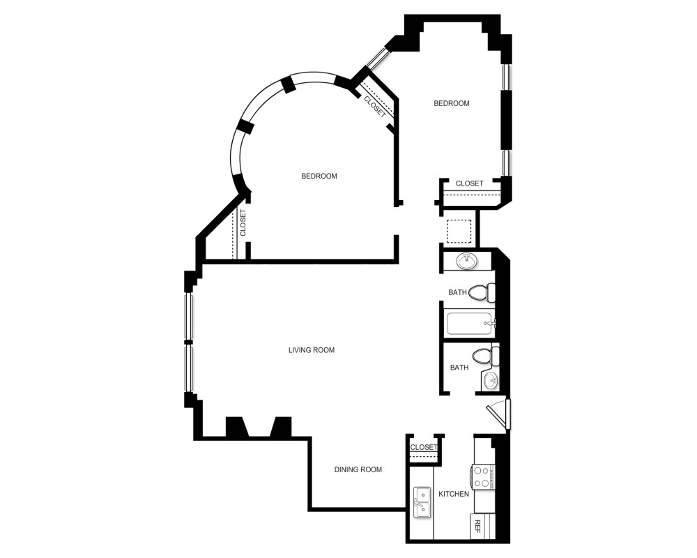 2 bed, 1.5 bath apartment for rent at 32 Garrison St Unit 106, Back Bay — photo 4 of 15