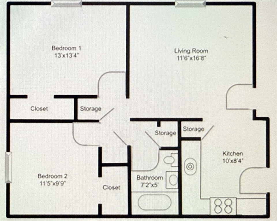 2 bed, 1 bath apartment for rent at 326 Broadway Unit 8, Somerville — photo 10 of 10