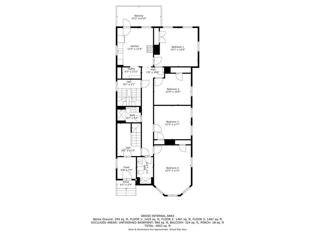 4 bed, 2 bath apartment for rent at 33 Calumet St Unit 2, Mission Hill — photo 12 of 14