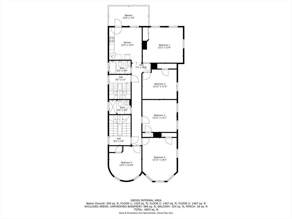 4 bed, 2 bath apartment for rent at 33 Calumet St Unit 3, Mission Hill — photo 14 of 15