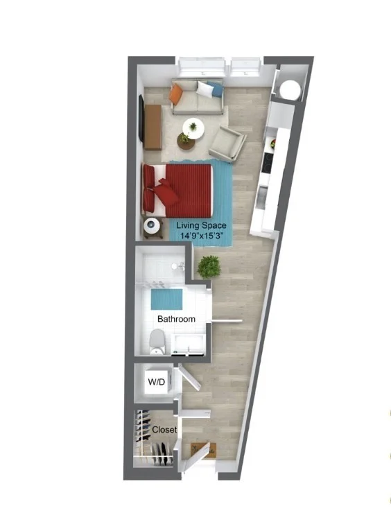 Studio bed, 1 bath apartment for rent at 33 Hawkins St Unit 210, Union Square — photo 10 of 10