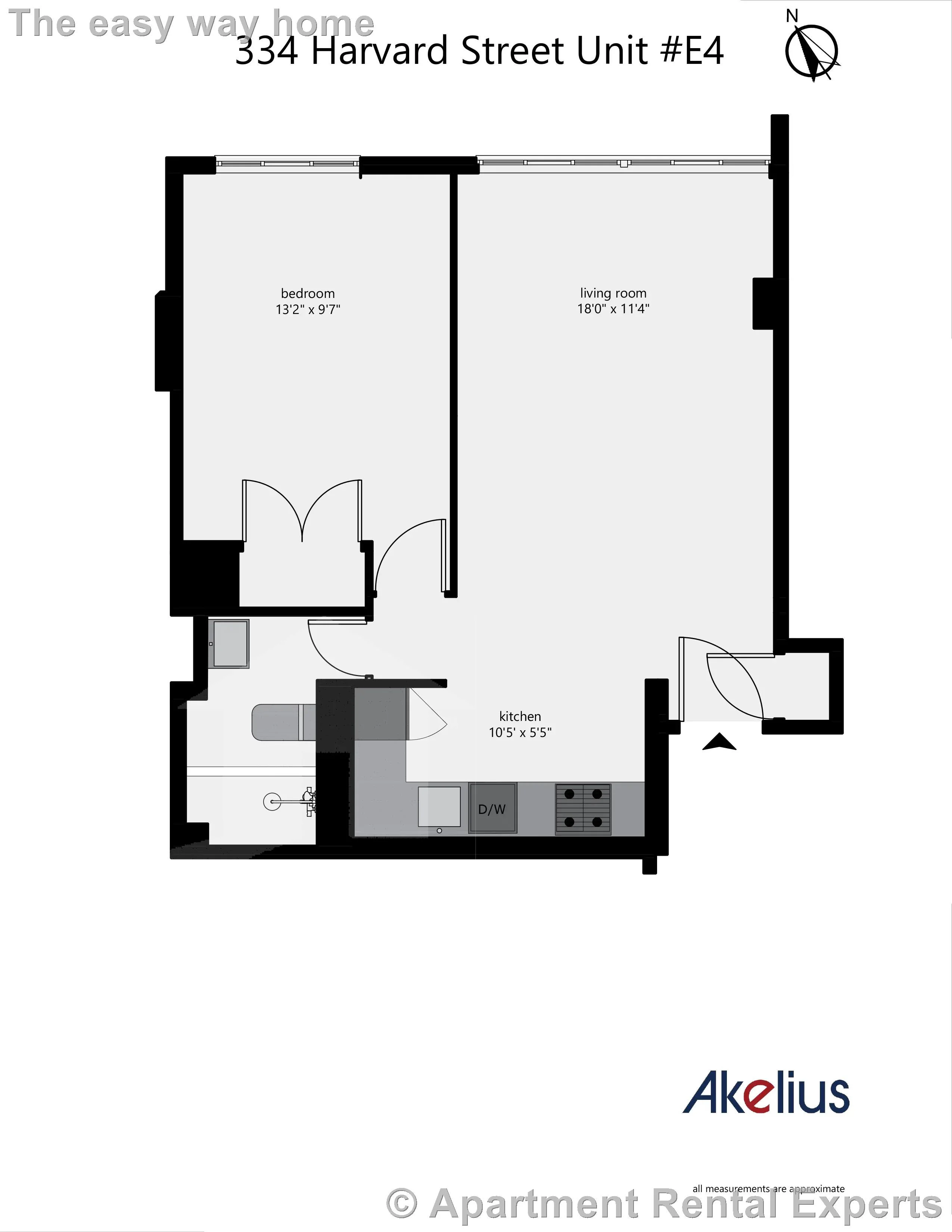 1 bed, 1 bath apartment for rent at 334 Harvard St Unit E4, Harvard Square — photo 8 of 8